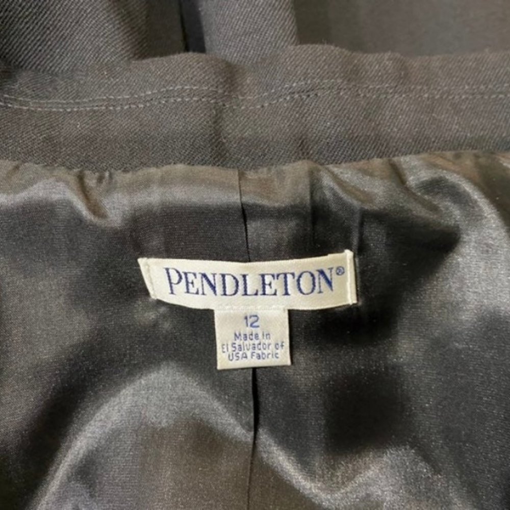Pendleton Black 100% Wool Single Breasted Two But… - image 6